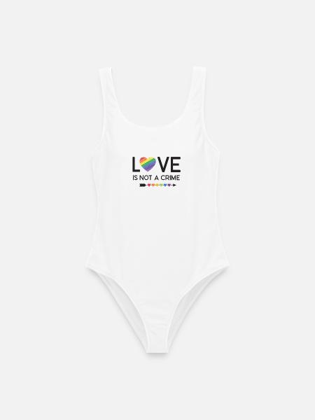 LGBT Pride Month - Liebe ist kein Verbrechen - Frauen Badeanzug - Weiß