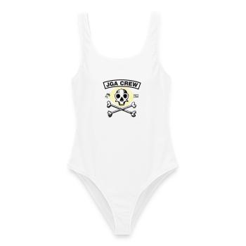 Équipage de la JGA - Skull and Bones - Maillot de bain femme - blanc - Devant - AI Model Female 172 dark (172cm)