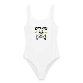Équipage de la JGA - Skull and Bones - Maillot de bain femme - blanc - Devant - AI Model Female 172 dark (172cm)