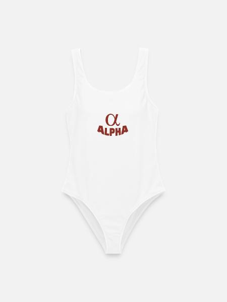 ALPHA - Frauen Badeanzug - Weiß