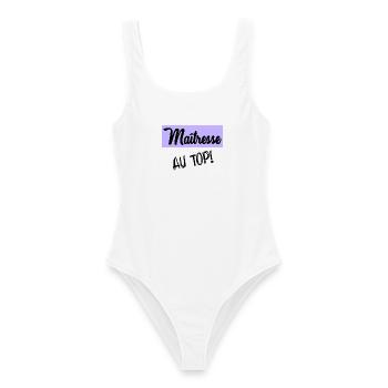 MAÎTRESSE. MERCI. MERCI MAÎTRESSE - Maillot de bain femme - blanc - Devant - AI Model Female 172 dark (172cm)