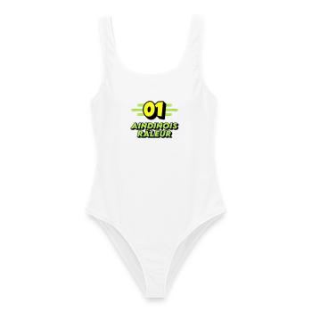 Aindinois râleur - Maillot de bain femme - blanc - Devant - AI Model Female 172 dark (172cm)