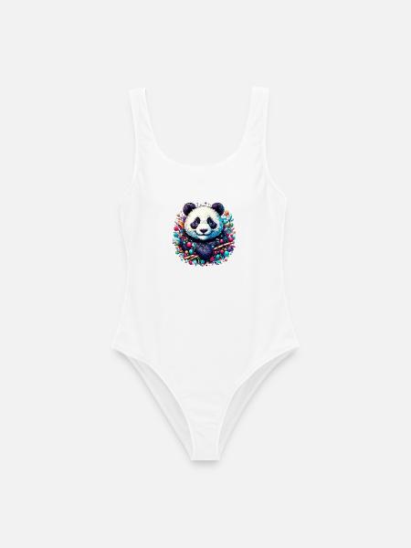Panda - Frauen Badeanzug - Weiß