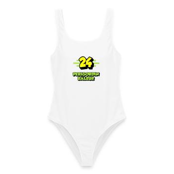 Périgordin râleur - Maillot de bain femme - blanc - Devant - AI Model Female 172 dark (172cm)