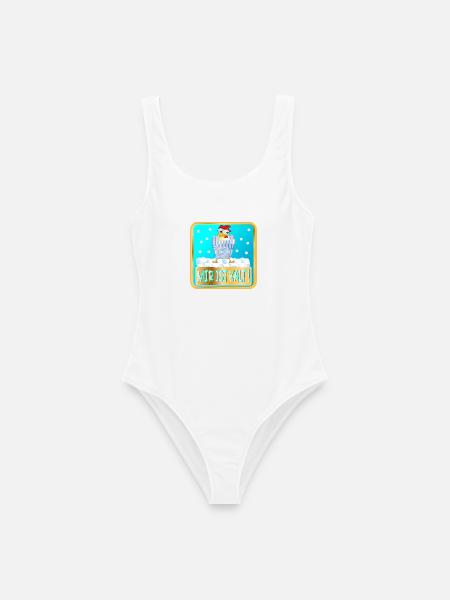 MIR IST KALT WINTER HÜHNER - Frauen Badeanzug - Weiß