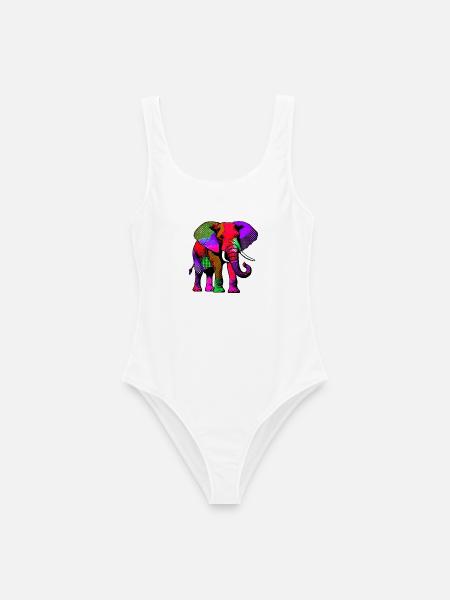 Elefant - Frauen Badeanzug - Weiß