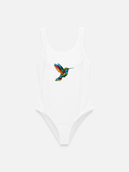 Kolibri - Frauen Badeanzug - Weiß