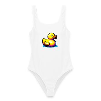 Caneton Canard Canard Canard - Maillot de bain femme - blanc - Devant - AI Model Female 172 dark (172cm)