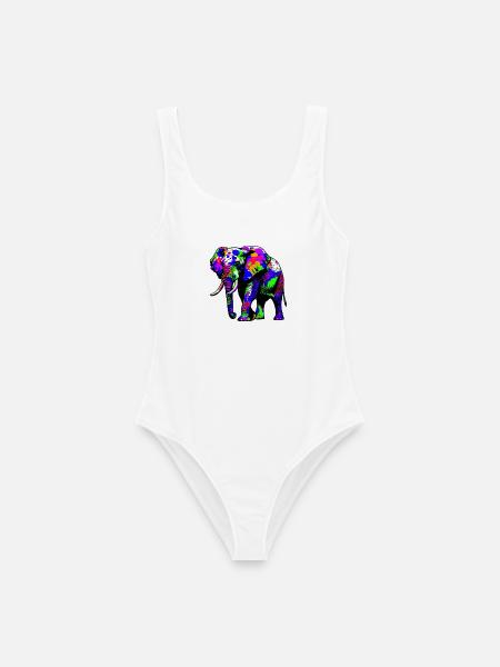 Elefant - Frauen Badeanzug - Weiß
