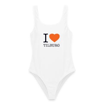 I LOVE TILBURG - Women's Swimsuit - white - Front - AI Model Female 172 dark (172cm)