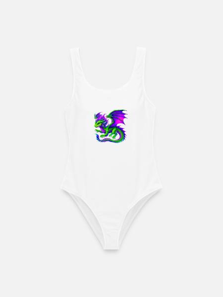 Drache - Frauen Badeanzug - Weiß