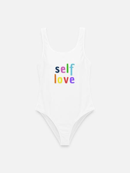 self love - Frauen Badeanzug - Weiß