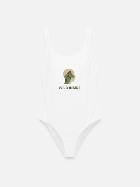 Wild Inside – Deine innere Freiheit - Frauen Badeanzug - Weiß