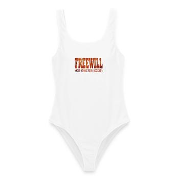 FreeWill - Women's Swimsuit - white - Front - AI Model Female 172 dark (172cm)