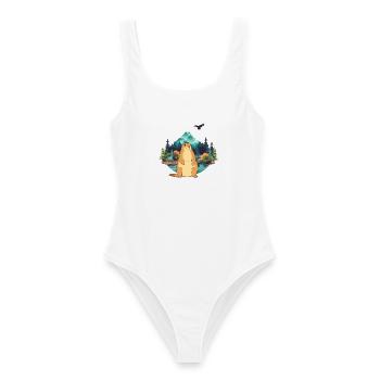 Marmotte - Maillot de bain femme - blanc - Devant - AI Model Female 172 dark (172cm)