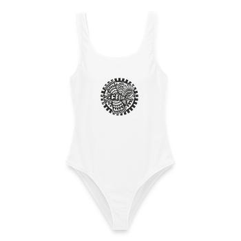 aigle aztèque - Maillot de bain femme - blanc - Devant - AI Model Female 172 dark (172cm)