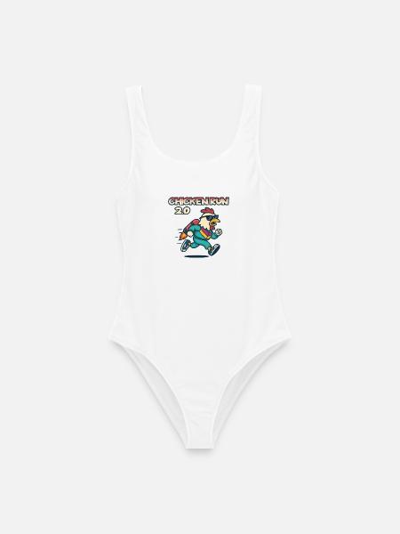 Chicken Run 2.0 Abenteuer-Tee - Frauen Badeanzug - Weiß