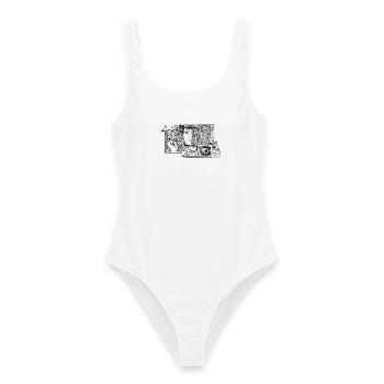 Voight-Kampff: Rachel - Women's Swimsuit - white - Front - AI Model Female 172 dark (172cm)