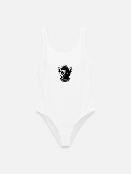 Punk-Lemur - Frauen Badeanzug - Weiß