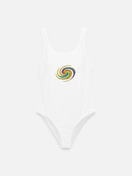 Galaktischer Regenbogenspiral  - Frauen Badeanzug - Weiß