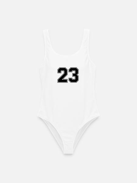 23 Zahl - Frauen Badeanzug - Weiß