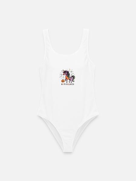 Halloween Einhorn - Frauen Badeanzug - Weiß