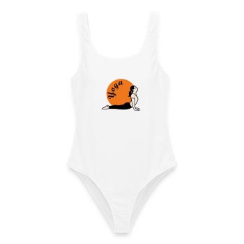 Yoga Amour - Maillot de bain femme - blanc - Devant - AI Model Female 172 dark (172cm)