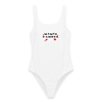 Mamie d'Amour - Maillot de bain femme - blanc - Devant - AI Model Female 172 dark (172cm)