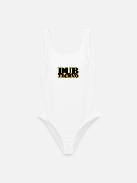 Dub Techno Neon Retro - Frauen Badeanzug - Weiß