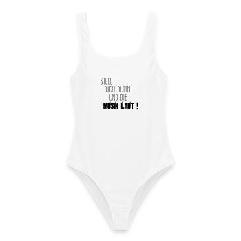 Toi stupide musique forte - Maillot de bain femme - blanc - Devant - AI Model Female 172 dark (172cm)