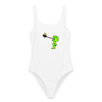 Frog catches fly tongue mosquito eat hunger toad - Women's Swimsuit - white - Front - AI Model Female 172 dark (172cm)