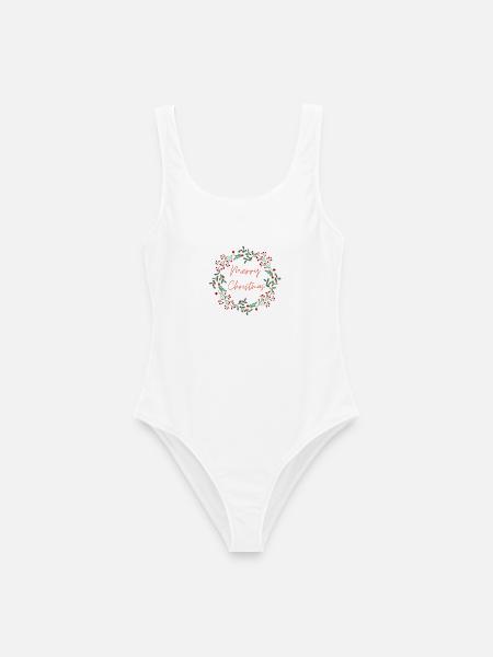 Merry Christmas - Frauen Badeanzug - Weiß