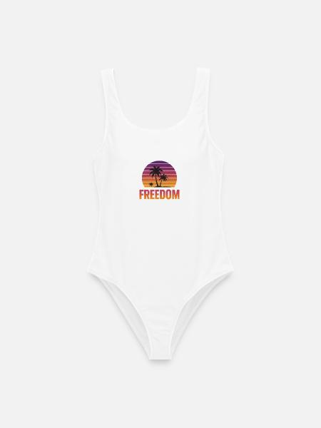 Freedom Sunset - Frauen Badeanzug - Weiß
