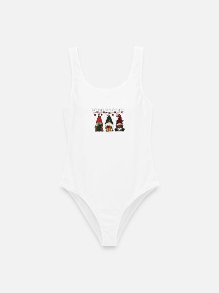 Wichtel Weihnachten - Frauen Badeanzug - Weiß
