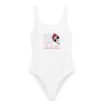 Les lunettes de soleil Llama Cool Side préférées du Père Noël - Maillot de bain femme - blanc - Devant - AI Model Female 172 dark (172cm)