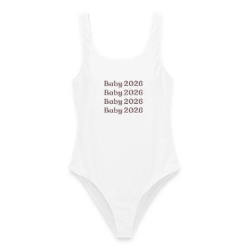 Bébé 2026 - Maillot de bain femme - blanc - Devant - AI Model Female 172 dark (172cm)