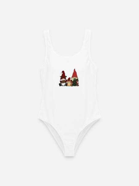 Katze Weihnachten - Frauen Badeanzug - Weiß
