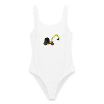 Excavatrice - Maillot de bain femme - blanc - Devant - AI Model Female 172 dark (172cm)