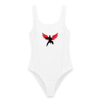 Aïkido - Art Martial - Aïkidoka - Maillot de bain femme - blanc - Devant - AI Model Female 172 dark (172cm)