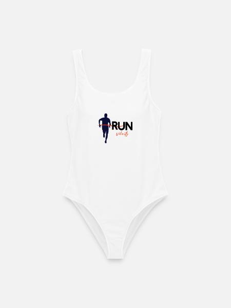 Run - Frauen Badeanzug - Weiß