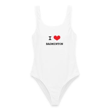 Badminton - Sport - Raquette - Maillot de bain femme - blanc - Devant - AI Model Female 172 dark (172cm)