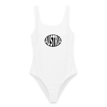 Autriche - Autriche Typographie - Maillot de bain femme - blanc - Devant - AI Model Female 172 dark (172cm)