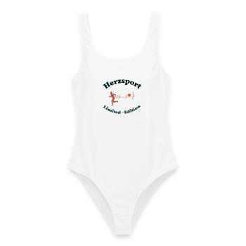 Sports cardiaques - Maillot de bain femme - blanc - Devant - AI Model Female 172 dark (172cm)