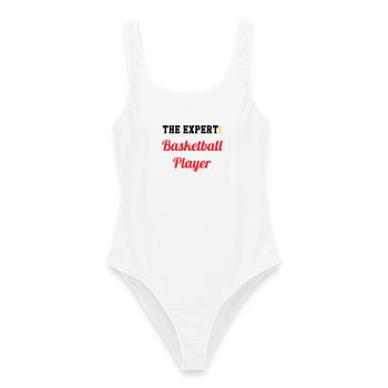L'Expert du Basket - Maillot de bain femme - blanc - Devant - AI Model Female 172 dark (172cm)