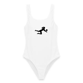 Silhouette de volley-ball - Maillot de bain femme - blanc - Devant - AI Model Female 172 dark (172cm)