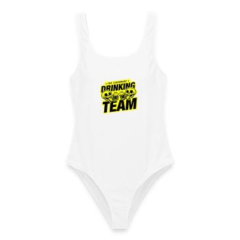 Drinking Team Skelett Bier - Frauen Badeanzug - Weiß - Vorne - AI Model Female 172 dark (172cm)