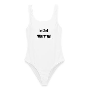 Leistet_wiederstand - Maillot de bain femme - blanc - Devant - AI Model Female 172 dark (172cm)