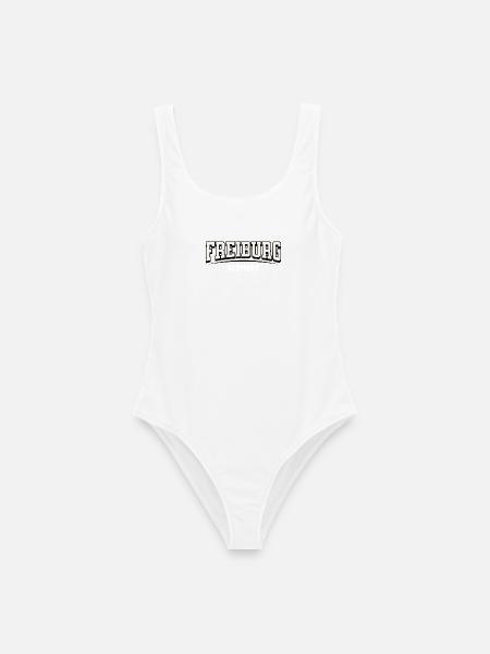 Freiburg Deutschland Vintage Uni-Look - Frauen Badeanzug - Weiß