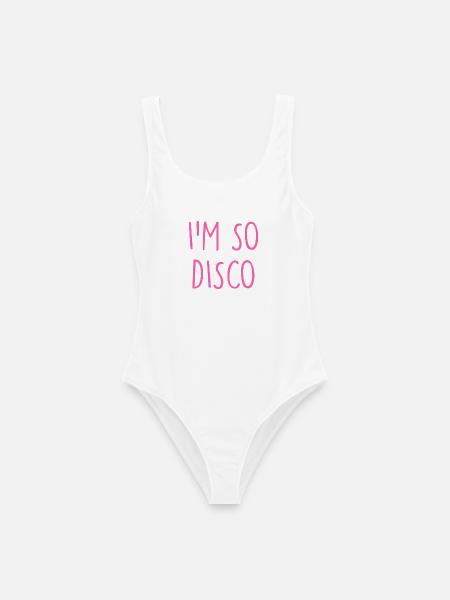 Disco - Frauen Badeanzug - Weiß