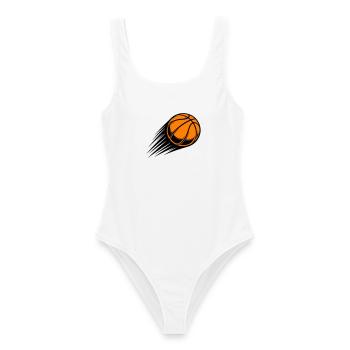 Basketball Bewegung Orange Symbol - Frauen Badeanzug - Weiß - Vorne - AI Model Female 172 dark (172cm)